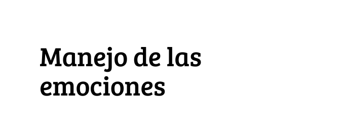 Manejo de las emociones